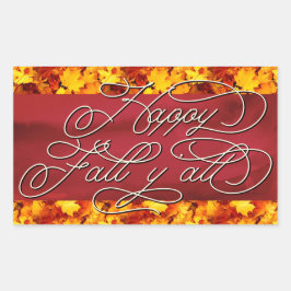 Adesivo Retangular Elegante Cozy Autumn Vibes Cita Feliz Queda