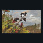 Adesivo Retangular Elegante Holly Christmas,<br><div class="desc">Elegante Holly Christmas,  azul sky Foto de Sandy Closs xmas Christmas holly,  berry,  "holly berry" "elegante natal" "flores de natal" "floral azul verde azul"</div>