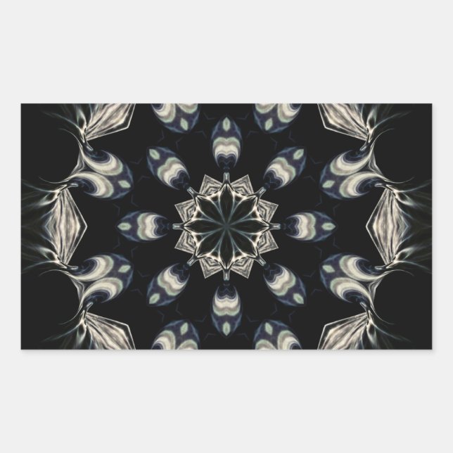 Adesivo Retangular Elegante Mandala (Frente)