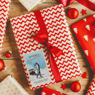 Adesivo Retangular Elegante Vintage inspirou o Natal do Golfe