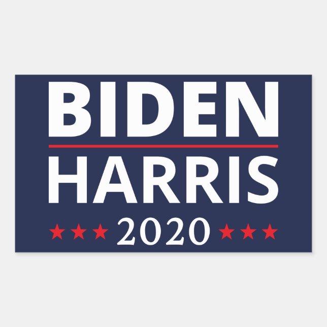 Adesivo Retangular Eleições 2020 - Biden Harris II (Frente)