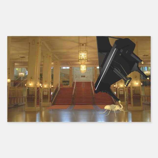 Adesivo Retangular Eleph-Ant poderoso (Frente)