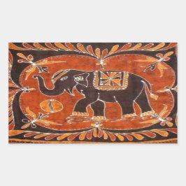 Adesivo Retangular Elephant Batik