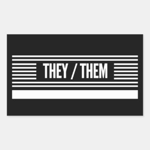 Adesivo Retangular Eles estão em faixas com espaço para escrevendo