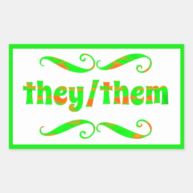 Adesivo Retangular Eles Rochedos Verdes (Frente)