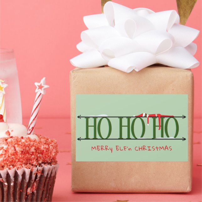 Adesivo Retangular Elf Shenanigans Verde (Festa)