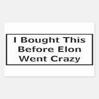 Elon Sticker louco para Tesla