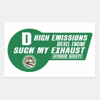 Adesivo Retangular Embalagem com autocolante diesel SUV Sticker (Verd