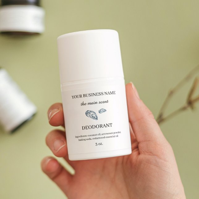 Adesivo Retangular Embalagem de cosméticos desodorizantes minimalista (Criador carregado)