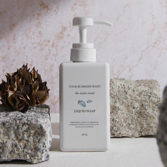 Adesivo Retangular Embalagem do frasco do distribuidor de sabão líqui (Criador carregado)