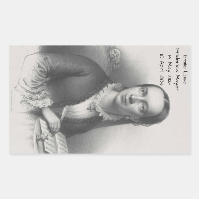 Adesivo Retangular Emilie Luise Friderica Mayer (Frente)