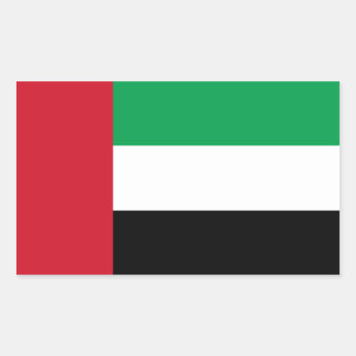 Adesivo Retangular Emirados Árabes Unidos/Bandeira Emirian