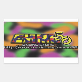Adesivo Retangular Emma56 Sticker