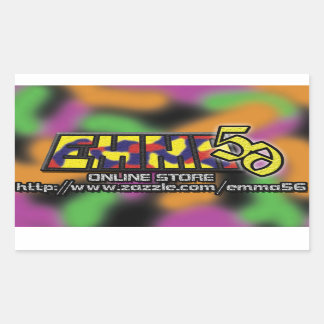 Adesivo Retangular Emma56 Sticker