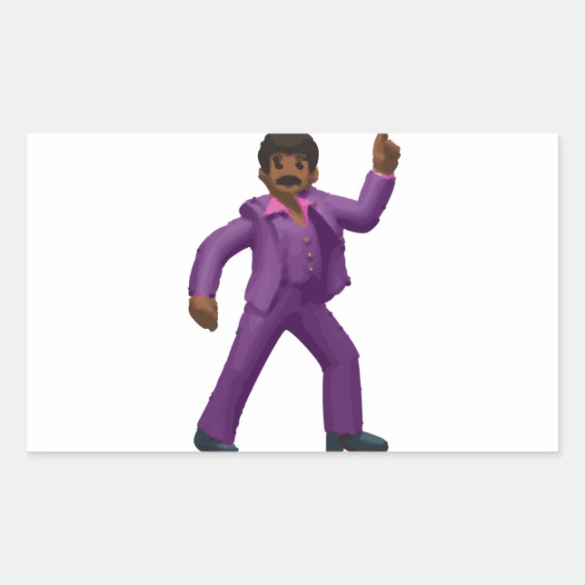 Adesivo Retangular Emoji Dancing Man (Frente)
