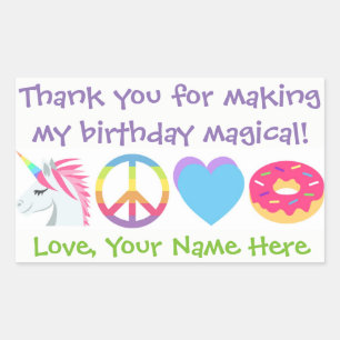 Adesivo Retangular Emoji Personalizável Obrigado Pinheiros