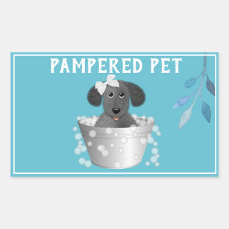 Adesivo Retangular Empresa Personalizada De Horário De Pet