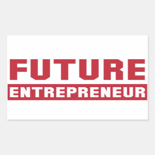 Adesivo Retangular Empresário futuro, empreendimento do empresário