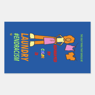 ADESIVO RETANGULAR "END RACISM"