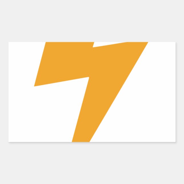 Adesivo Retangular Energia do Trovão Amarelo Impresso (Frente)