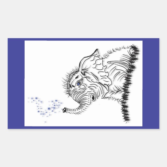 Adesivo Retangular Energia Elefante (Frente)