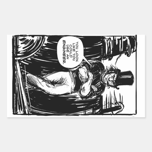 Adesivo Retangular Engenheiro Brunel (Frente)