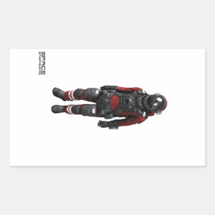 Adesivo Retangular Engenheiros espaciais Retângulos - astronauta