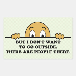 Adesivo Retangular Engraçado Ansiedade Social Coronavírus