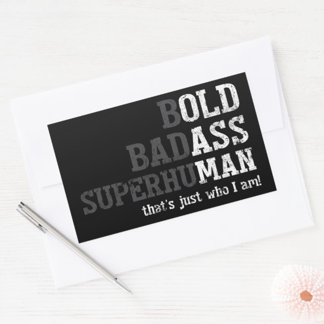 Adesivo Retangular Engraçado Velho Dizendo Pai de presente (Envelope)