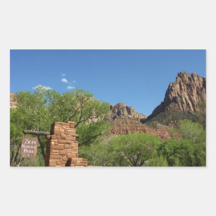 Adesivo Retangular Entrada do Parque Nacional Zion em Utah