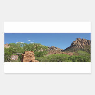 Adesivo Retangular Entrada do Parque Nacional Zion em Utah