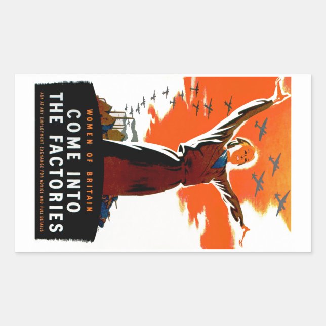 Adesivo Retangular Entre Nas Fábricas (Frente)