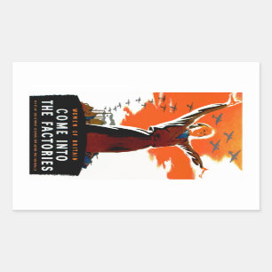 Adesivo Retangular Entre Nas Fábricas