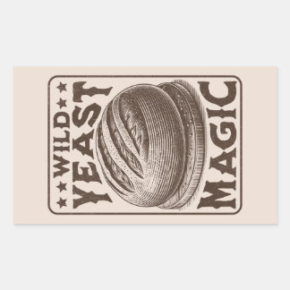 Adesivo Retangular Entusiasta de produção de pão de levedura mágica s