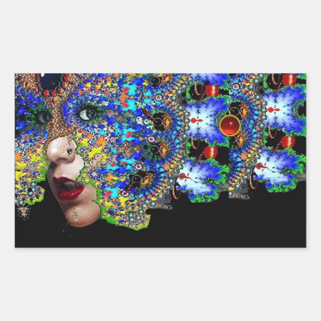 Adesivo Retangular EPHEMERAL Red Ruby (Frente)