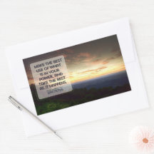 Epictetus Inspirational Cote "Melhor uso"