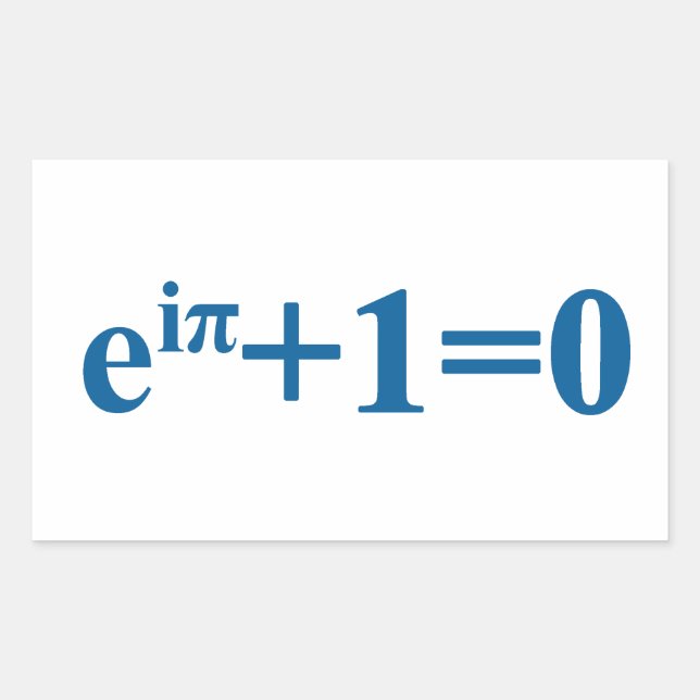 Adesivo Retangular Equação de matemática Eular (Frente)