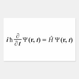 Adesivo Retangular Equação Schrödinger Gleichung Schrodingers