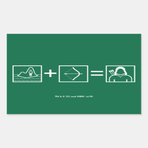 Adesivo Retangular Equação verde da seta da seta  