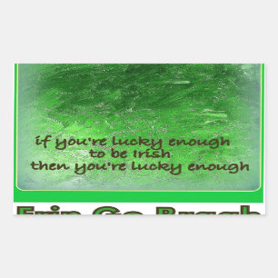 Adesivo Retangular "Erin Go Bragh." (Ireland Forever)