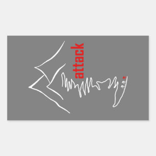 Adesivo Retangular Escalada de ciclismo, ataque