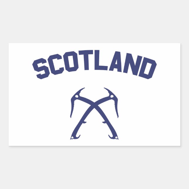 Adesivo Retangular Escalada De Gelo Na Escócia (Frente)