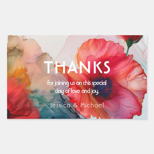 Adesivo Retangular Escarlet Elegância Petal (Frente)