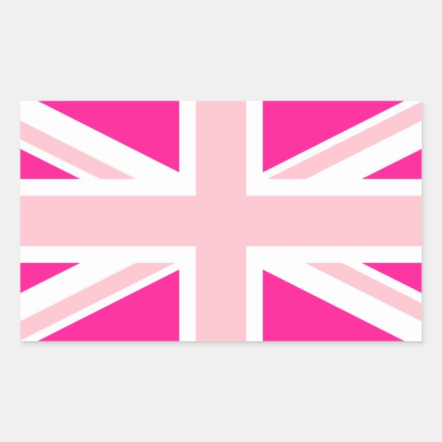 Adesivo Retangular Escolha suas Cores Union Jack (Frente)