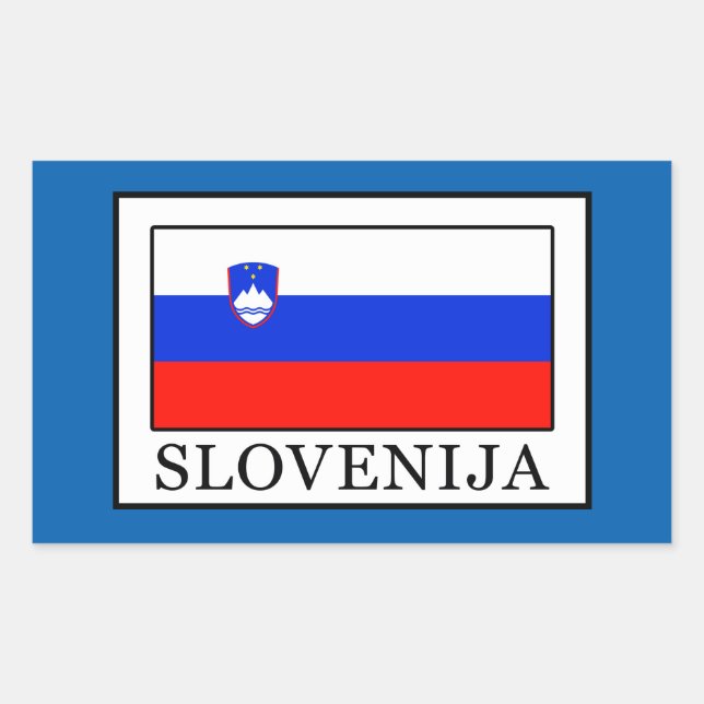 Adesivo Retangular Eslovênia (Frente)