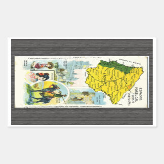 Adesivo Retangular Espacne Portugal Spanje Portugal, Vintage