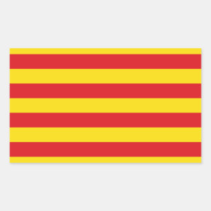 Adesivo Retangular Espanha: Catalunha de Senyera
