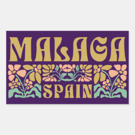 Adesivo Retangular Espanha Malaga Costa del Sol