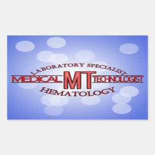 ADESIVO RETANGULAR ESPECIALISTA LAB MT HEMATOLOGIA TECNOLOGIA MÉDICA