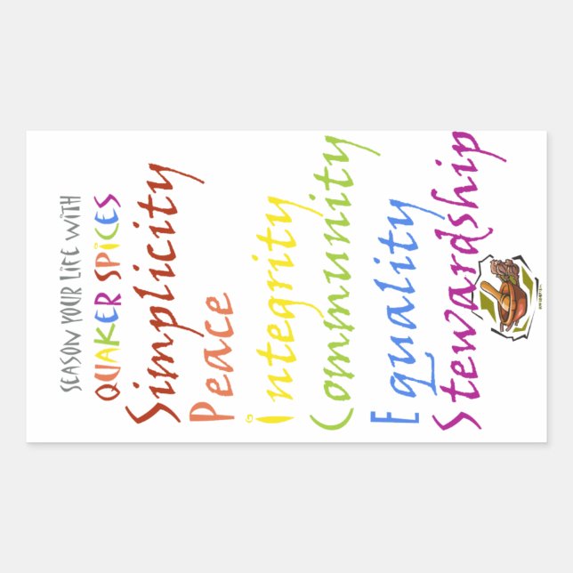 Adesivo Retangular Especiarias do Quaker (Frente)